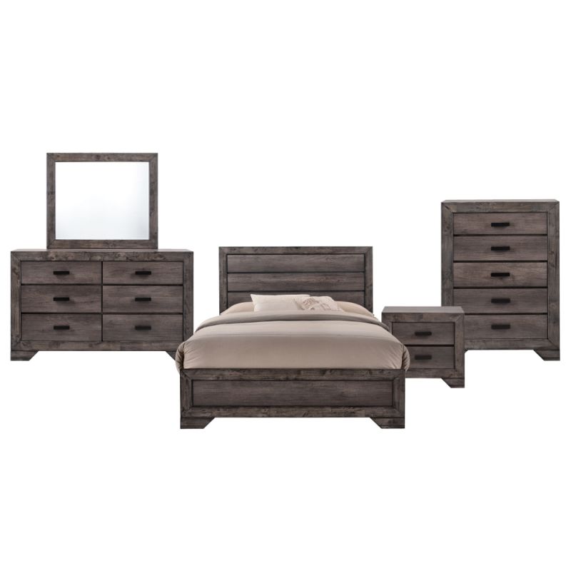 Picket House Furnishings - Grayson King Panel 5PC Bedroom Set - NH100KB5PC