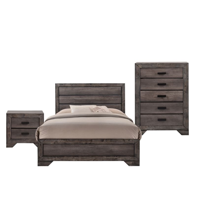 Picket House Furnishings - Grayson Queen Panel 3PC Bedroom Set - NH100QB3PC
