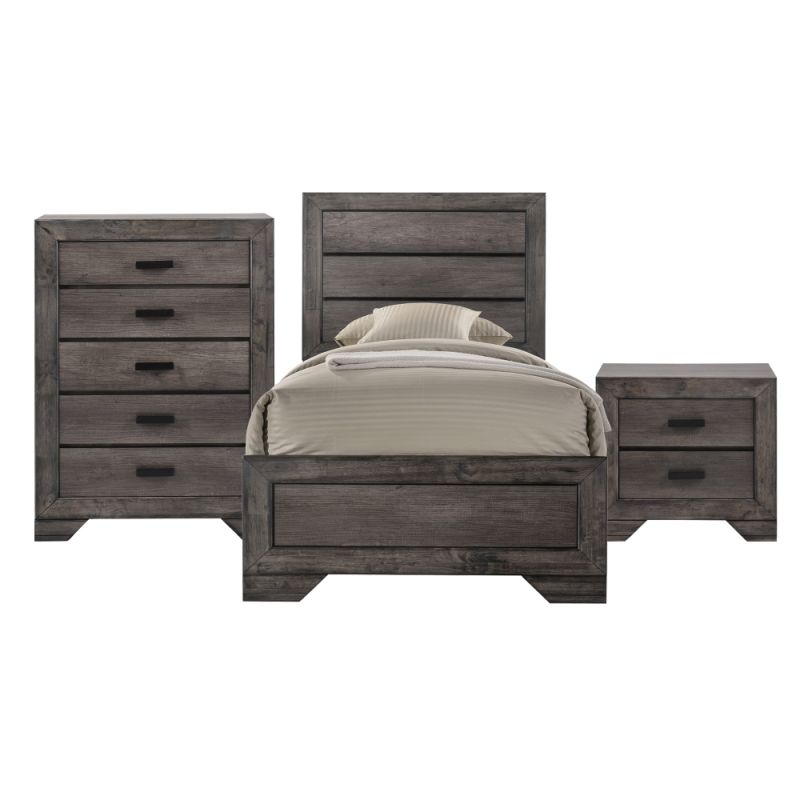 Picket House Furnishings - Grayson Youth Twin Panel 3PC Bedroom Set - NH100TB3PC
