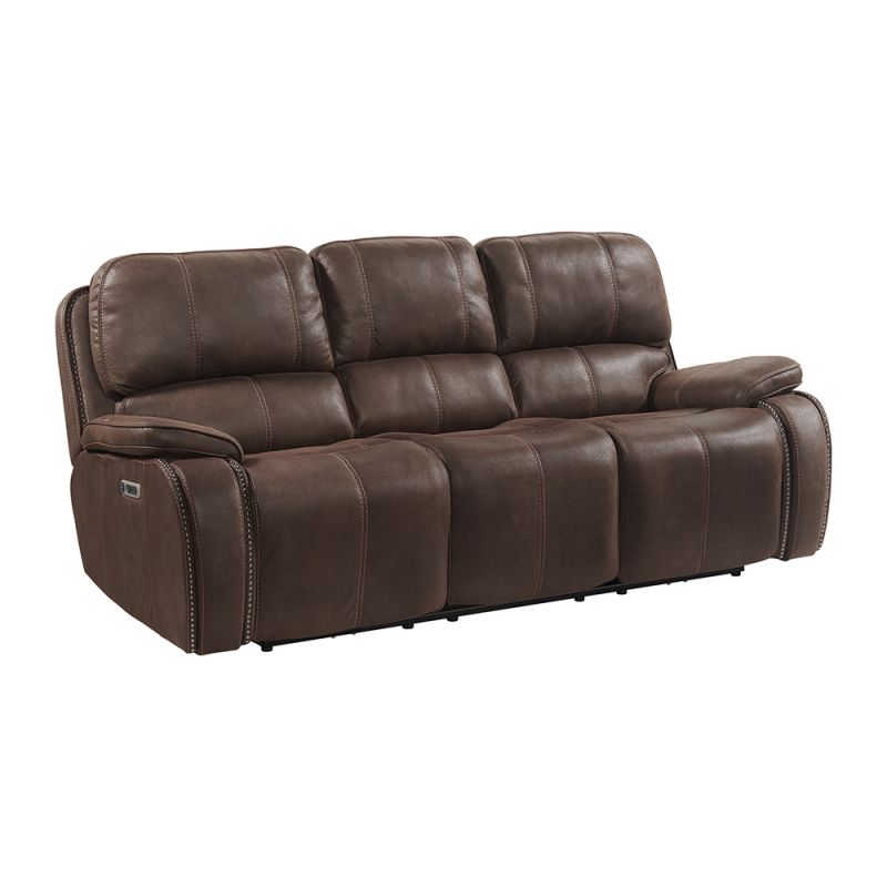 Picket House Furnishings - Grover Power Motion Sofa with Power Headrest in Heritage Coffee - U-5230-8641-305PP