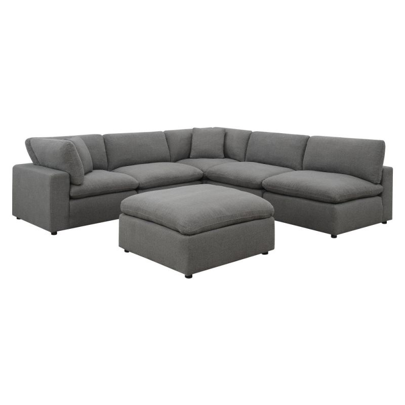 Picket House Furnishings - Haven 6pc Sectional Sofa In Charcoal - UCL30576PC