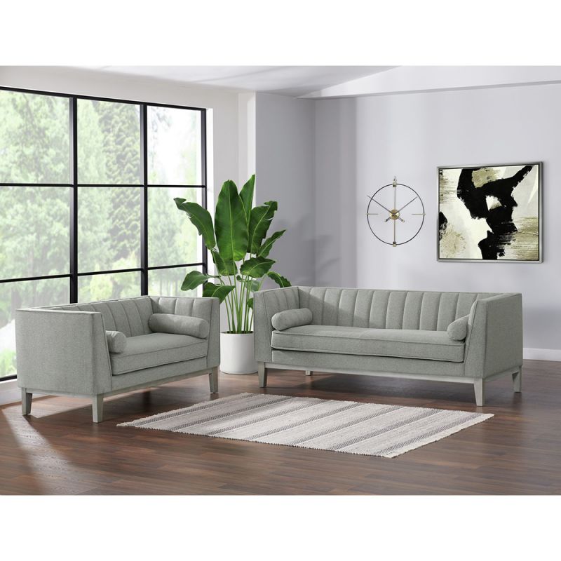 Picket House Furnishings - Hayworth 2PC Living Room Set in Mckinney Charcoal-Sofa & Loveseat - U-2040-3981-300-2PC