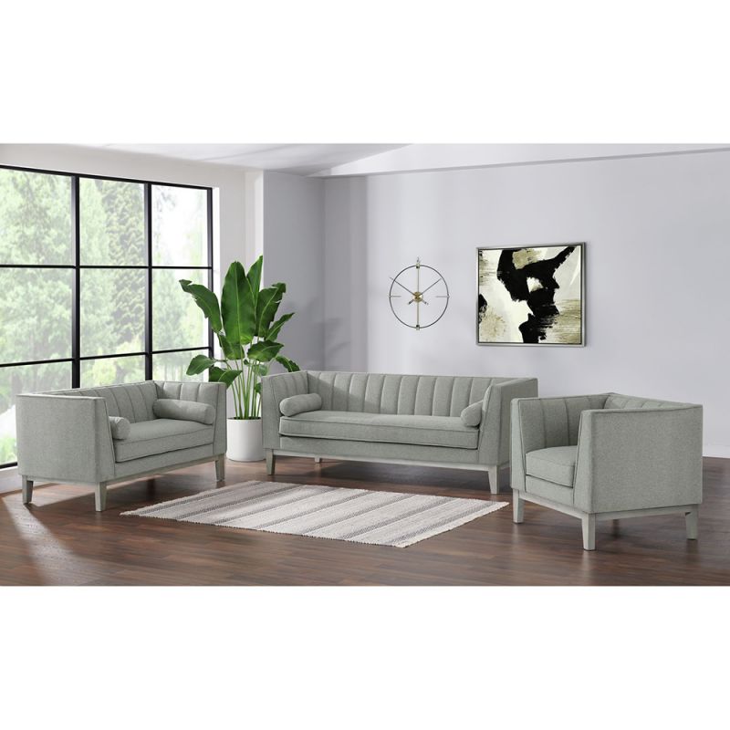 Picket House Furnishings - Hayworth 3PC Living Room Set in Mckinney Charcoal-Chair, Sofa & Loveseat - U-2040-3981-300-3PC