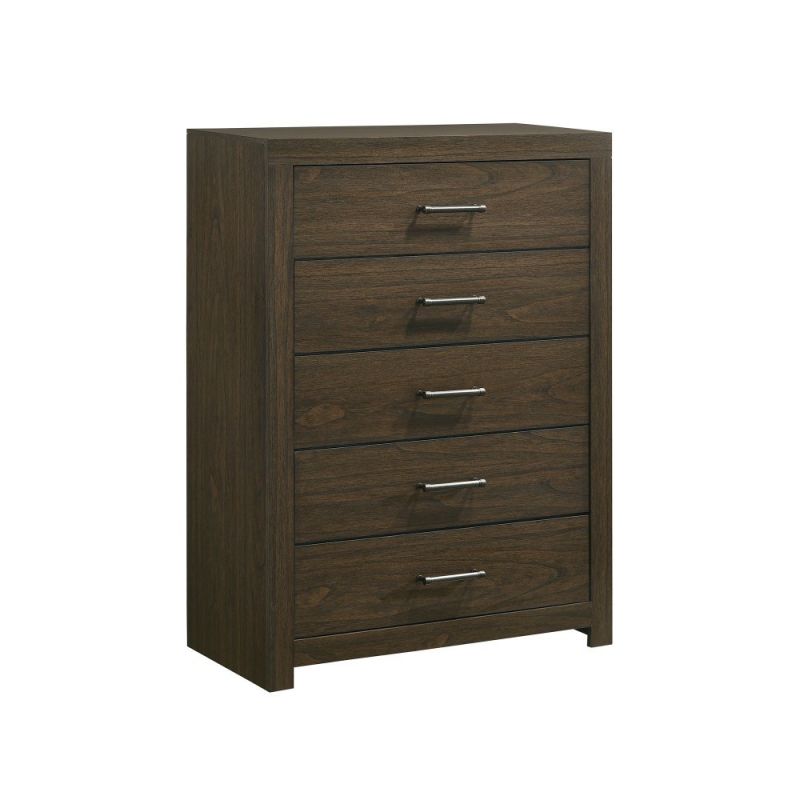 Picket House Furnishings - Hendrix 5-Drawer Chest in Walnut - BY400CH