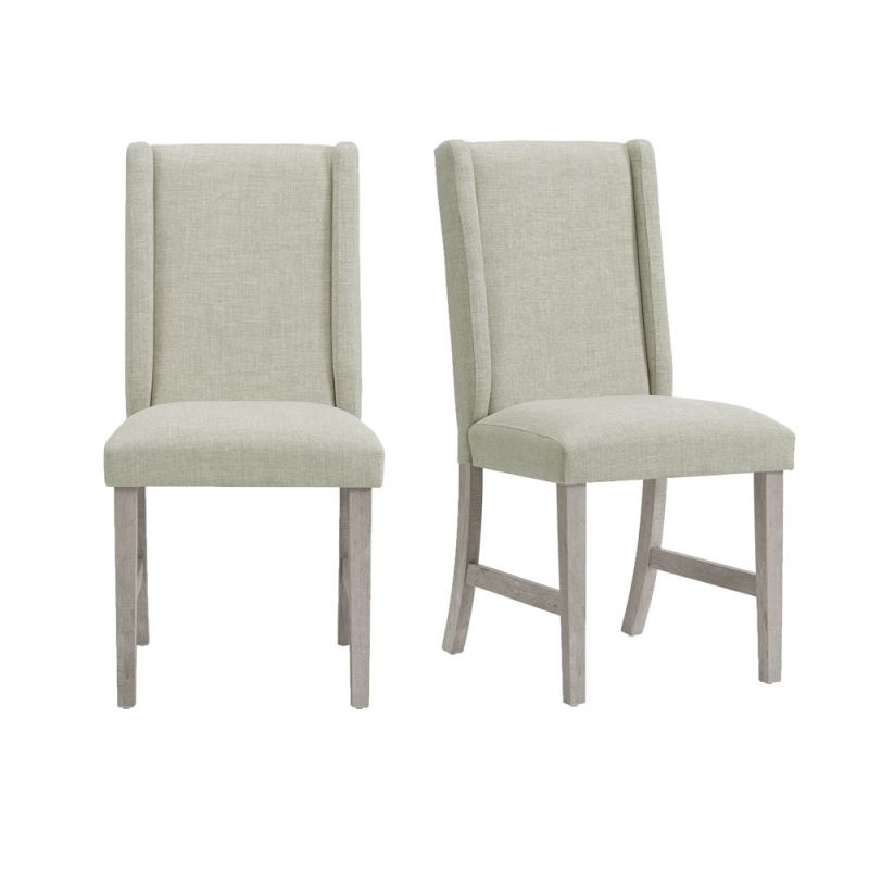 Picket House Furnishings - Holmes Dining Side Chair with Heirloom Fabric in White (Set of 2) - D-6460-3-SC