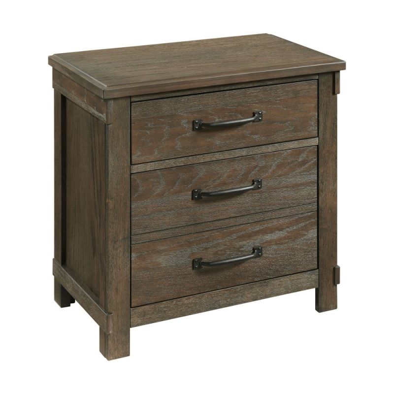 Picket House Furnishings Jack 2-Drawer Nightstand with USB Ports in Walnut - SC300NS
