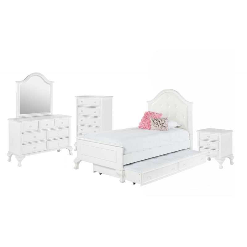 Picket House Furnishings - Jenna Twin Bed with Trundle 5 PC Set - JS700TT5PC
