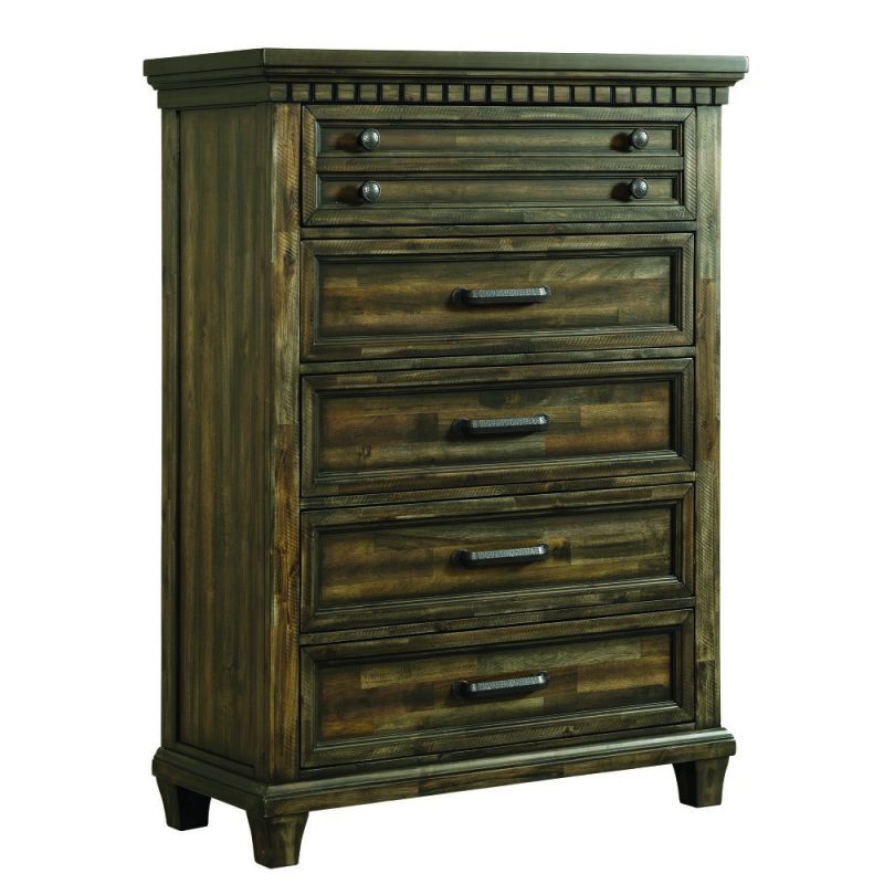Picket House Furnishings - Johnny 5 Drawer Chest in Smokey Walnut - MB600CH
