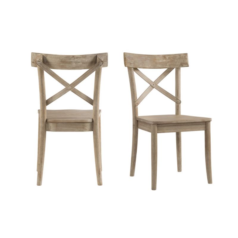 Picket House Furnishings - Keaton X-Back Wooden Side Chair (Set of 2) - LCL100WSC