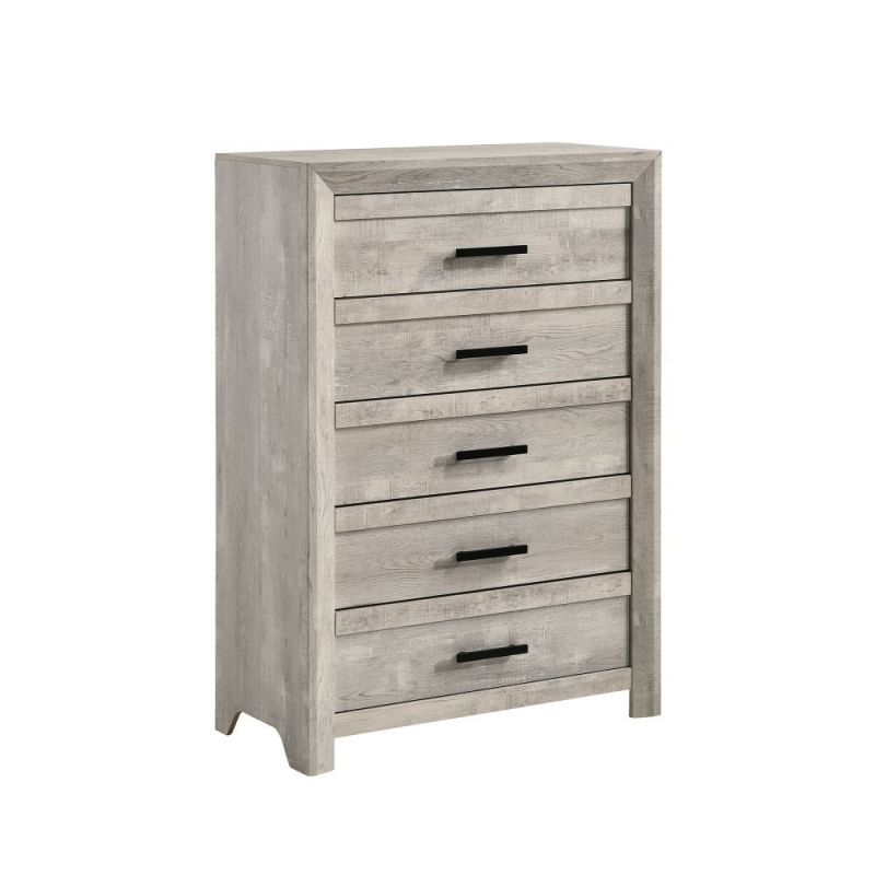 Picket House Furnishings - Keely 5-Drawer Chest in White - EL700CH