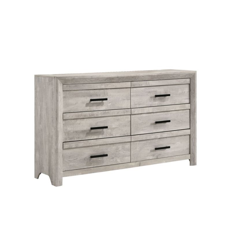 Picket House Furnishings - Keely 6-Drawer Dresser in White - EL700DR