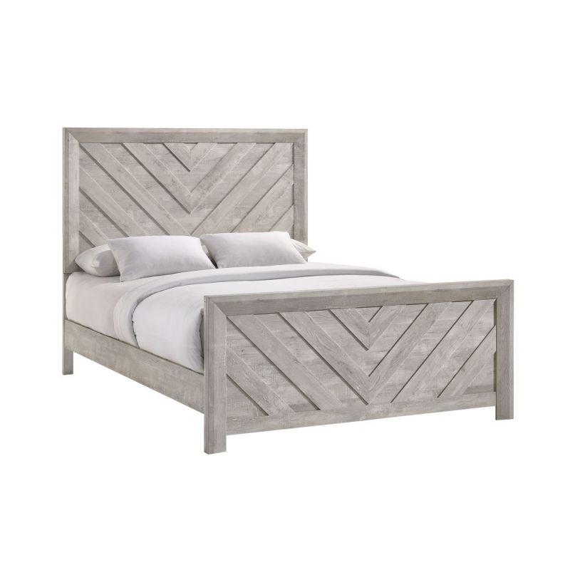 Picket House Furnishings - Keely Queen Panel Bed in White - EL700QB