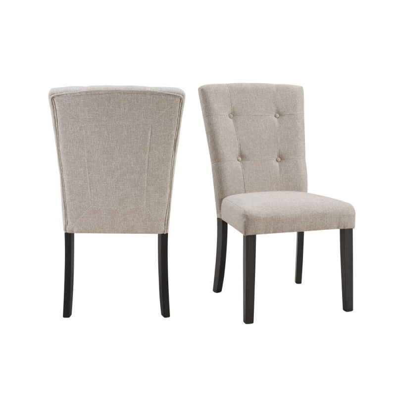 Picket House Furnishings - Landon Tufted Upholstered Chair In Taupe - (Set of 2) - CLX100TFSC