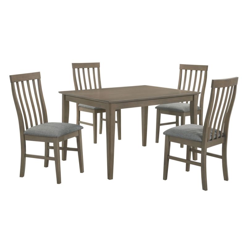 Picket House Furnishings - Leigh Dining 5 PC Dining Set in Grey - D-500-5DS