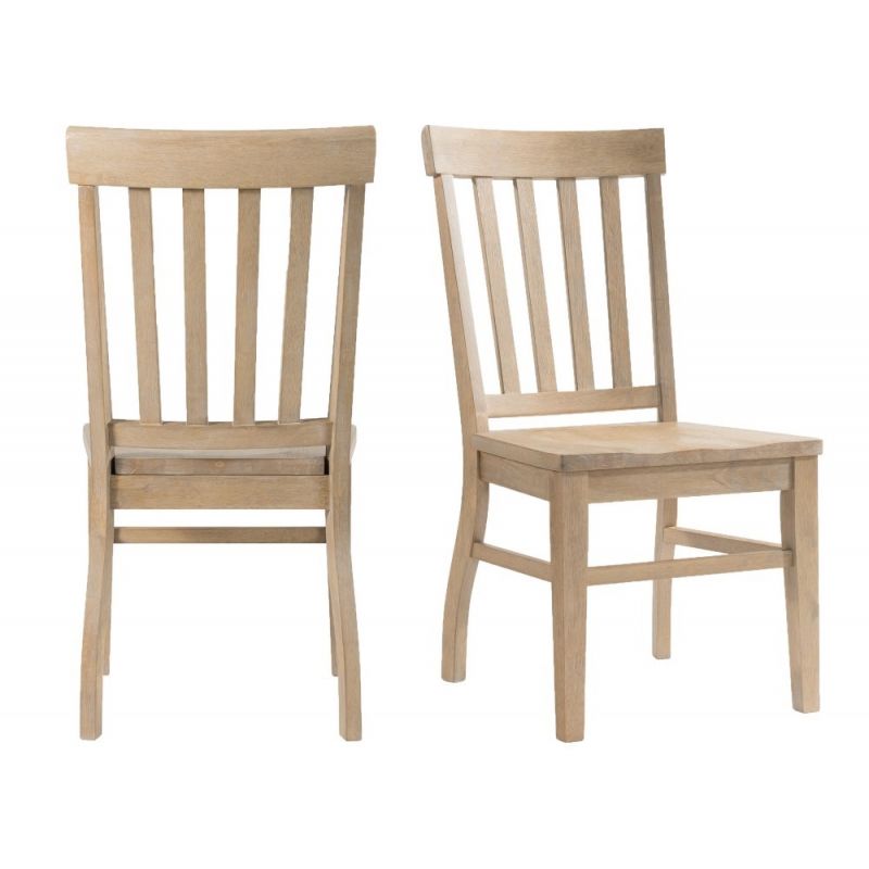 Picket House Furnishings - Liam Slat Back Side Chair (Set of 2) - CDLW100SC