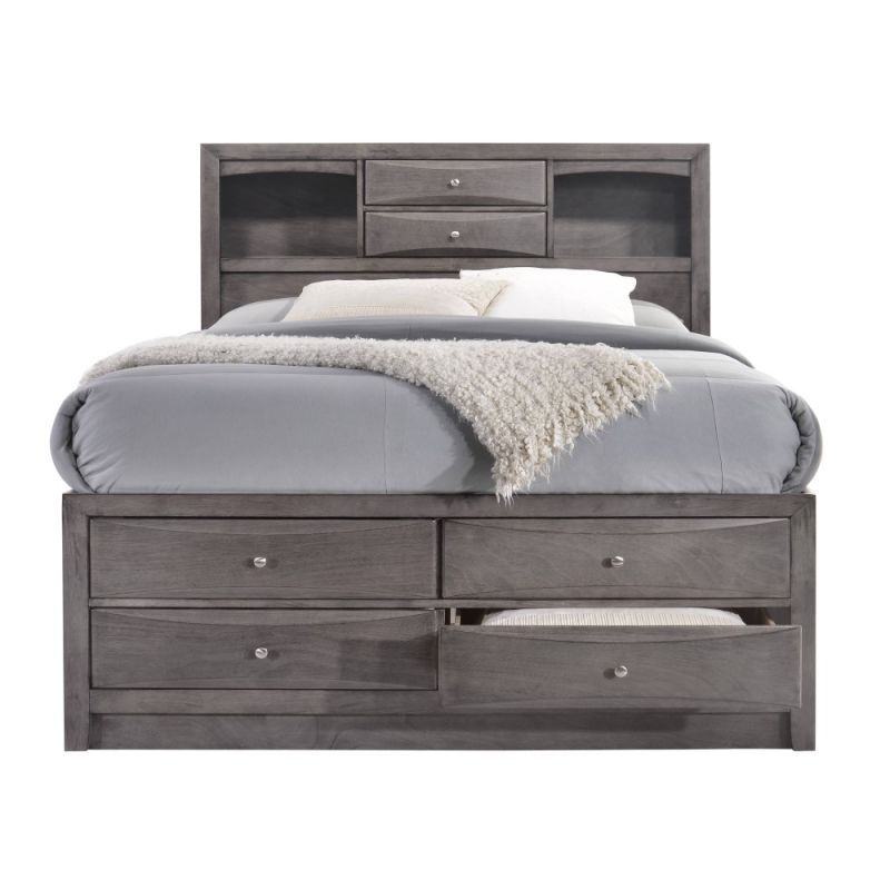 Picket House Furnishings - Madison Full Storage Bed in Gray - EG170FB