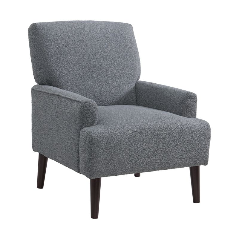 Picket House Furnishings - May Chair in 8077 Boucle Grey & Espresso - U-4410-8333-100