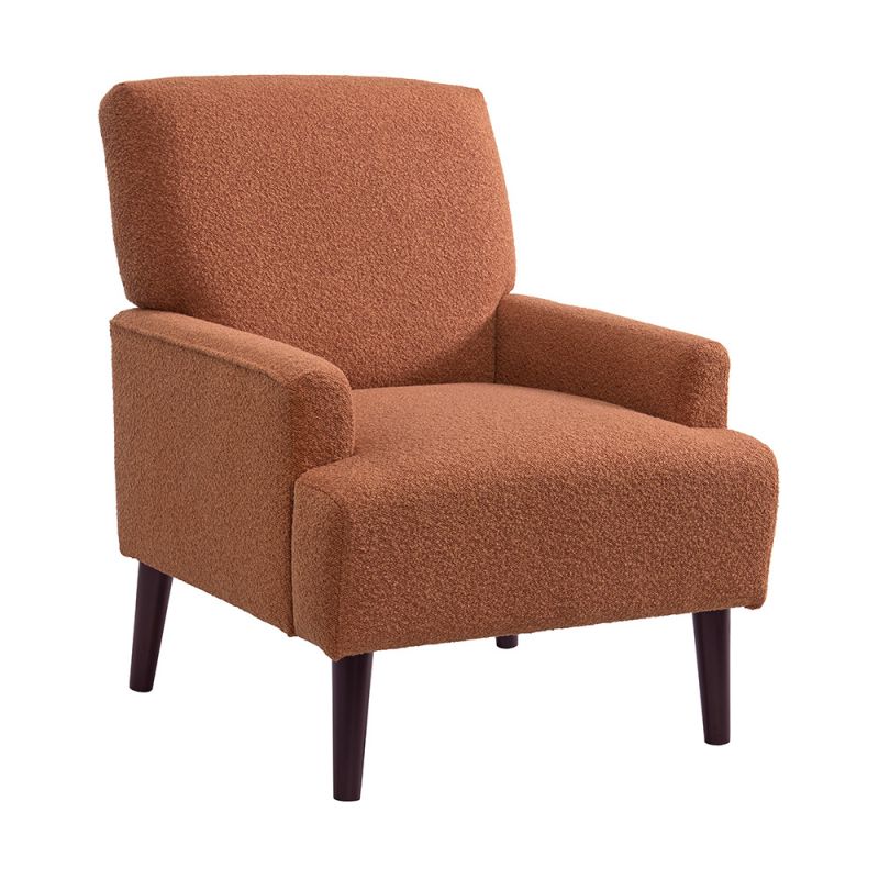 Picket House Furnishings - May Chair in 8077 Boucle Orange & Espresso - U-4410-8331-100
