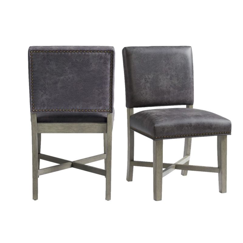 Picket House Furnishings - Modesto Dining Side Chair in Grey ( (Set of 2) ) - D-2660-SC