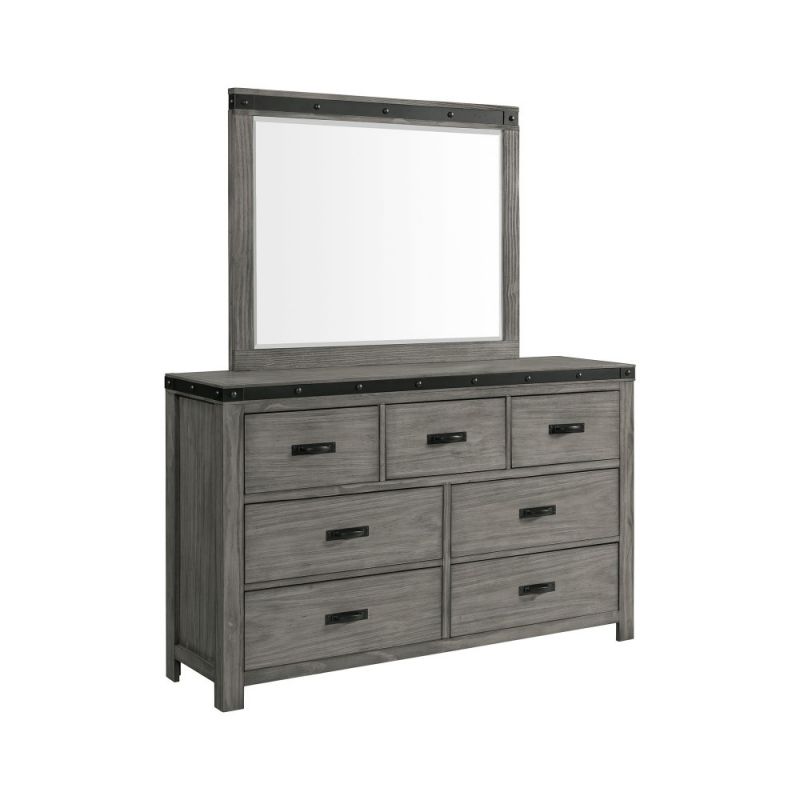 Picket House Furnishings - Montauk 7-Drawer Dresser & Mirror Set - WE600DRMR