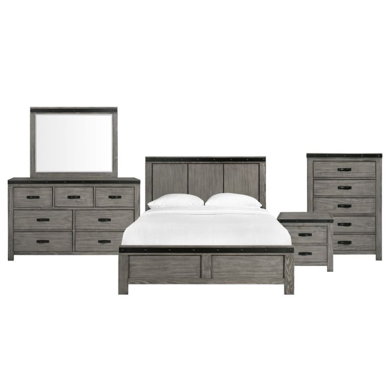 Picket House Furnishings - Montauk Queen Panel 5PC Bedroom Set - WE600QB5PC