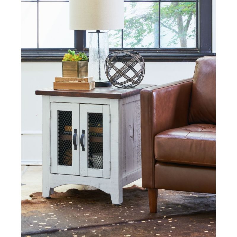 Picket House Furnishings - Nolan End Table in White - MATH021ET