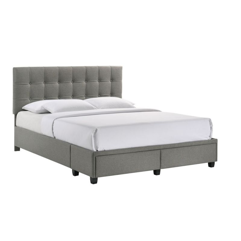 Picket House Furnishings - Pasadena Queen Platform Storage Bed in Gray - UHC3262QBE