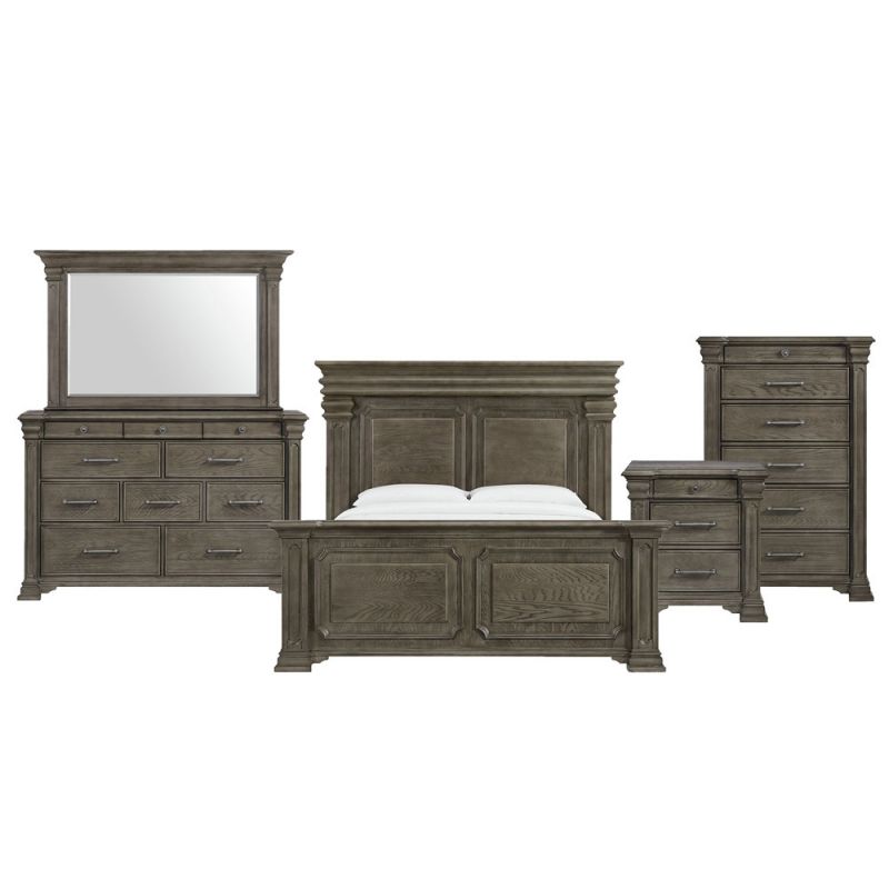 Picket House Furnishings - Paterson King 5PC Bedroom Set in Grey - B-10315-KB-5PC