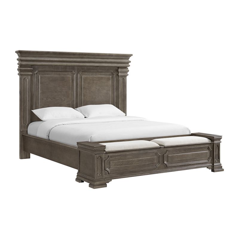 Picket House Furnishings - Paterson King Storage Bed in Grey - B-10315-KSB