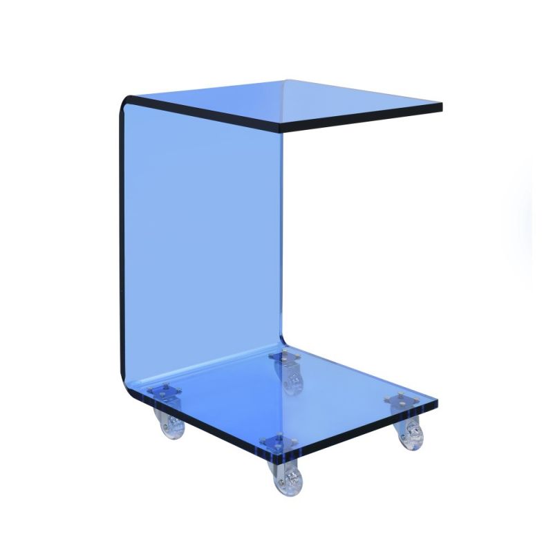 Picket House Furnishings - Peek Acrylic Snack Table in Blue - CIR444STE