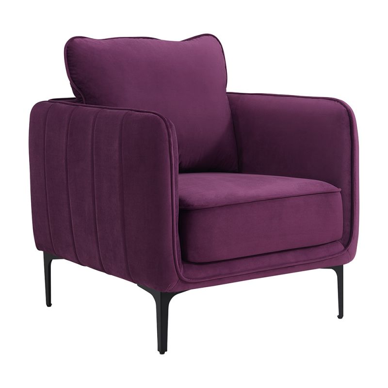 Picket House Furnishings - Reale Chair in Lavish 152 Purple Velvet - U-4460-8563-100