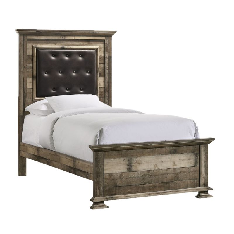 Picket House Furnishings - Shayne Twin Panel Bed in Drift - CZ100TB