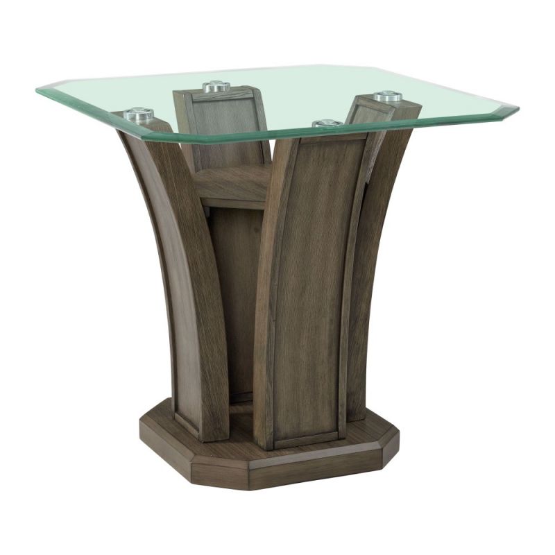 Picket House Furnishings - Simms Square End Table in Grey - TPR350ET