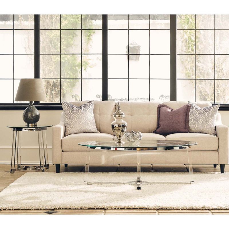 Picket House Furnishings - Sophia 2Pc Occasional Table Set Coffee Table And End Table in Clear - CLC1002PC
