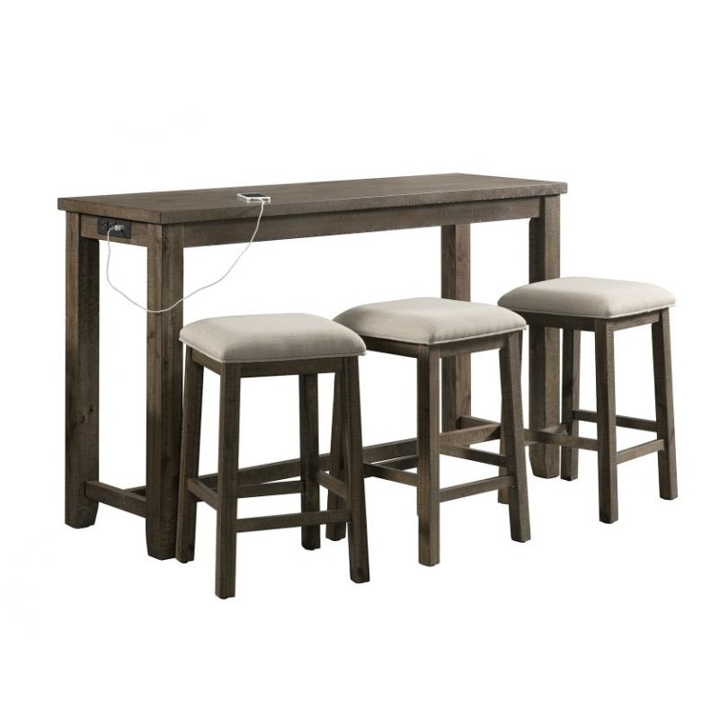 Picket House Furnishings - Stanford Multipurpose Bar Table Set in Gray - TST300BTSPE