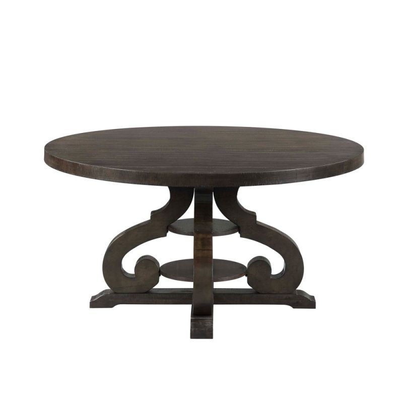 Picket House Furnishings - Stanford Round Dining Table in Smokey Walnut - DST180DT