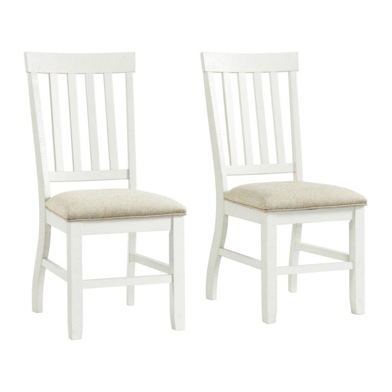 Picket House Furnishings - Stanford Side Chair in White (Set of 2) - DST700SC