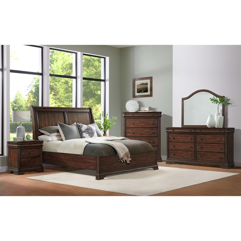 Picket House Furnishings - Stark Queen 5PC Bedroom Set in Cherry - B-5210-5-QB-5PC