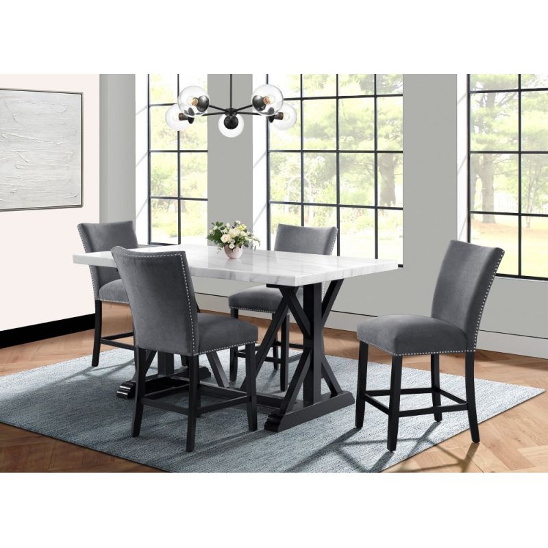 Picket House Furnishings - Stratton 5PC Counter Height Dining Set-Table and Four Chairs - CTC100TDC5PC