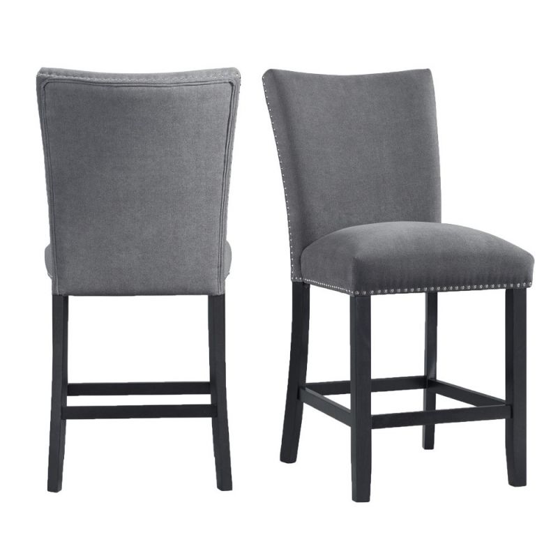 Picket House Furnishings - Stratton Counter Height Side Chair Set in Charcoal - CTC130CSC