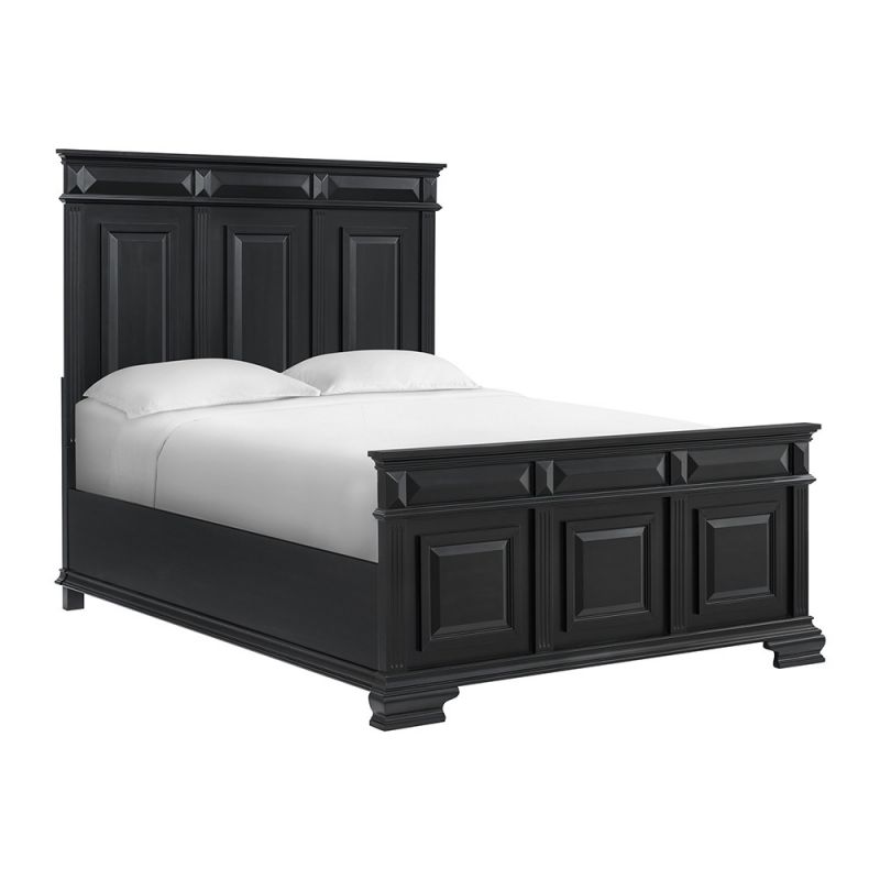 Picket House Furnishings - Sumner Queen Panel Bed in Black - B-10980-8-QB