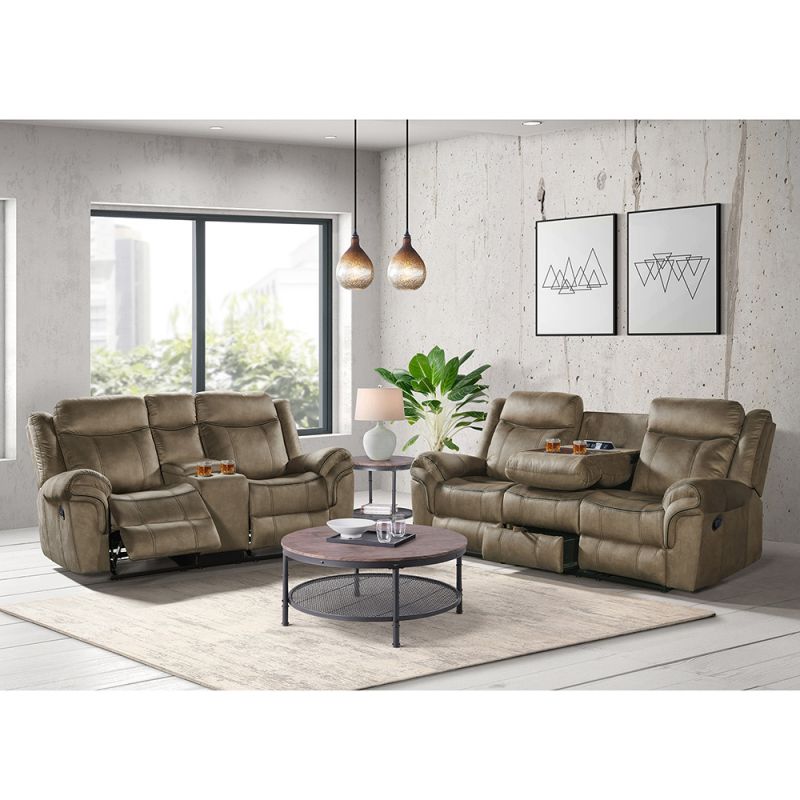 Picket House Furnishings - Tasso 2PC Living Room Set in T101 Brown-Sofa & Loveseat - 59928-SL-2X-2PC