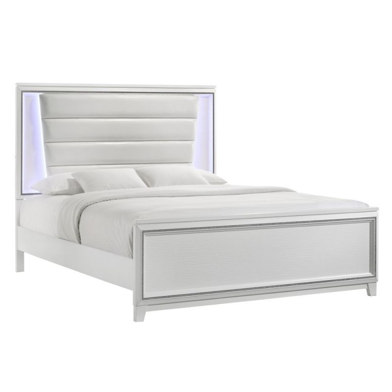 Picket House Furnishings - Taunder King Panel Bed in White - B-12627-KB