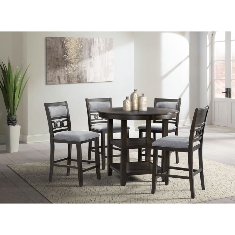 Picket House Furnishings - Taylor Counter Height 5PC Dining Set in Walnut - DAH550C5PC