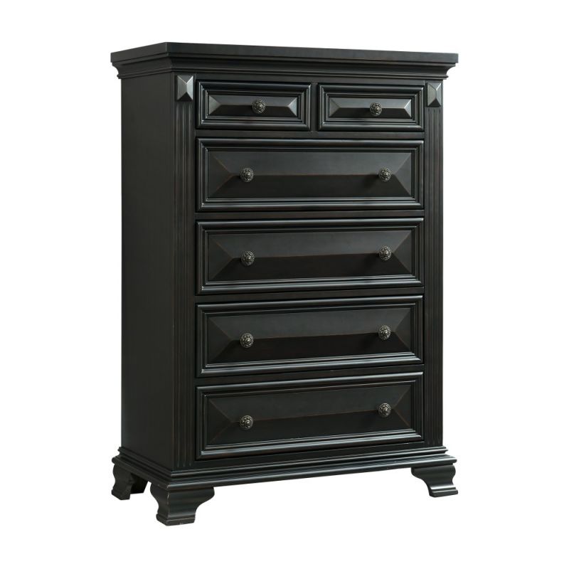 Picket House Furnishings - Trent 6-Drawer Chest in Antique Black - CY600CH