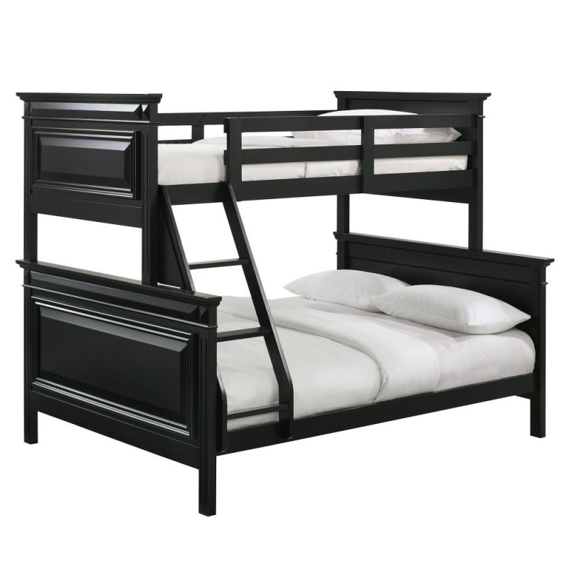 Picket House Furnishings - Trent Twin over Full Bunk Bed in Antique Black - CY800TFB