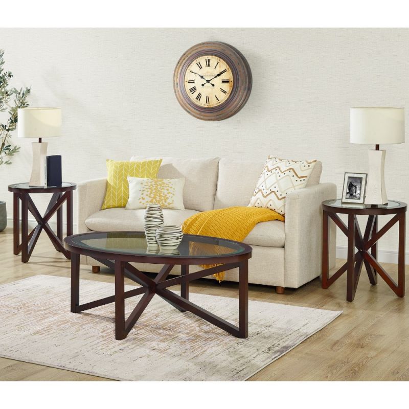 Picket House Furnishings - Trinity 3Pc Occasional Table Set in Espresso - CSD100OTE