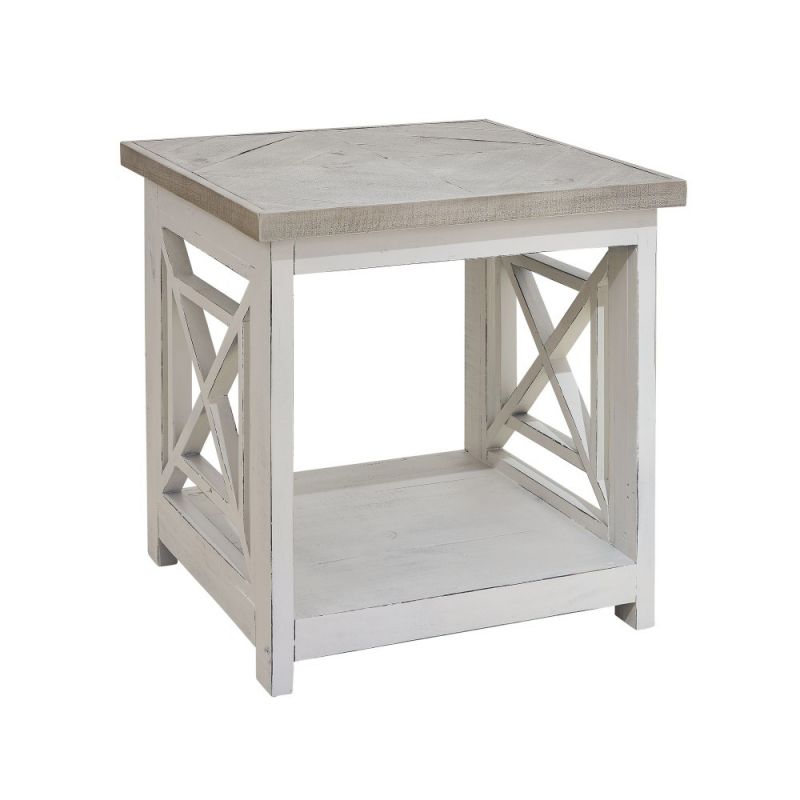 Picket House Furnishings - Willa Square End Table in White - M.9920.293.ET