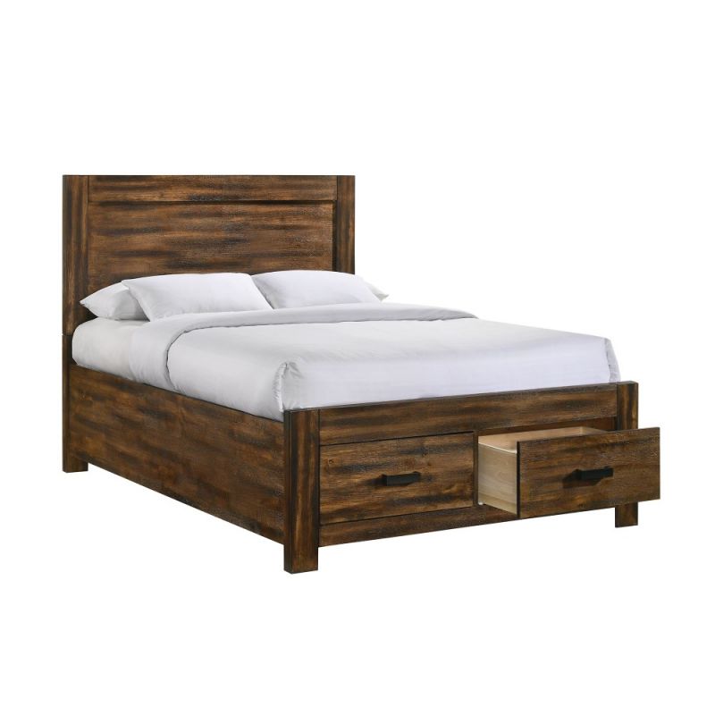 Picket House Furnishings - Wren Full Platform Storage Bed in Chestnut - WN100FSB