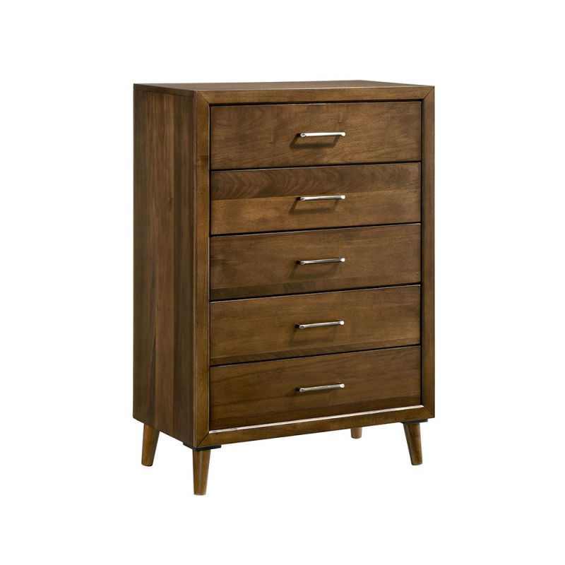 Picket House Furnishings - Zuma 5-Drawer Chest in Walnut - MC400CH5